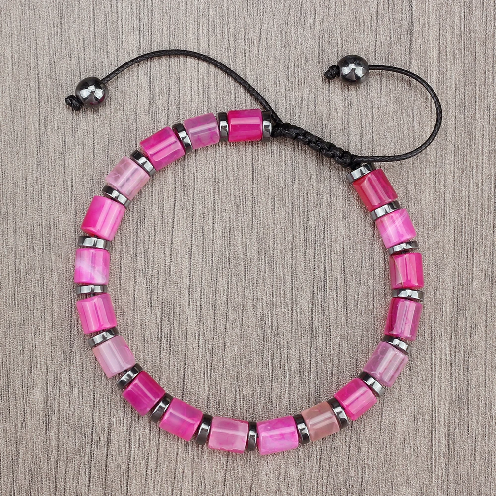 Цилиндрический браслет из камня тигрового глаза