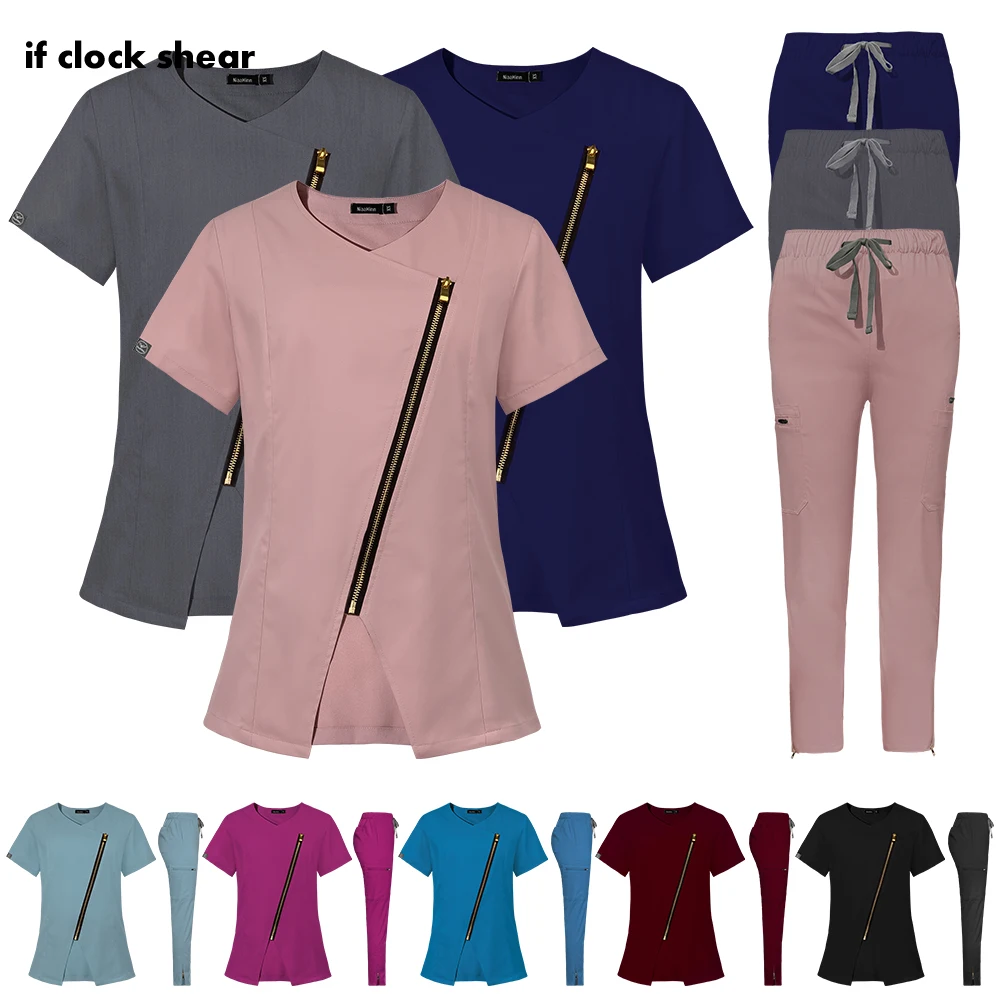 

Hospital Clinic Nurse Clothes Fashion Soft Beautician Work Clothes Pet Veterinary Nursing Scrub Suit Wholesale Medical Uniforms