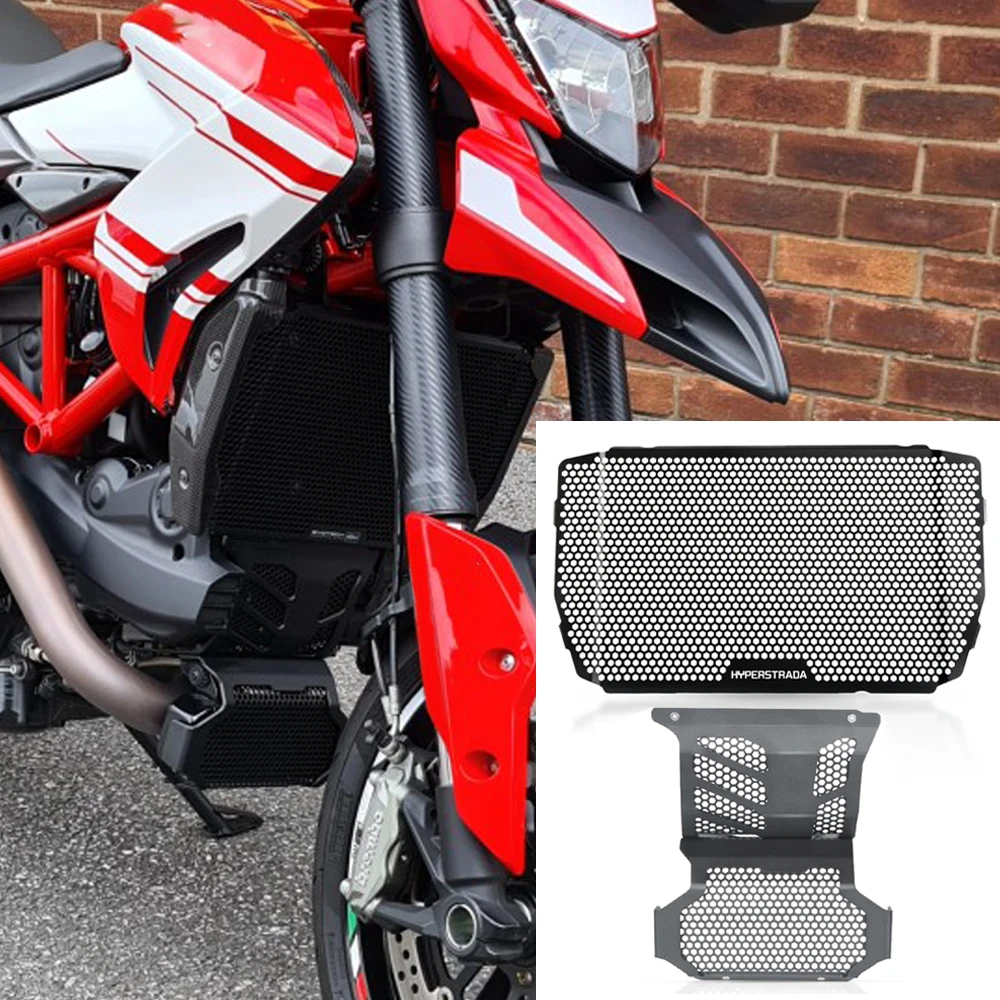 Купи Motorcycle Hyperstrada 939 Radiator Guard Oil Cooler Guard Engine Guard Protector For Ducati Hypermotard 939 SP 2016 2017 2018 за 200 рублей в магазине AliExpress