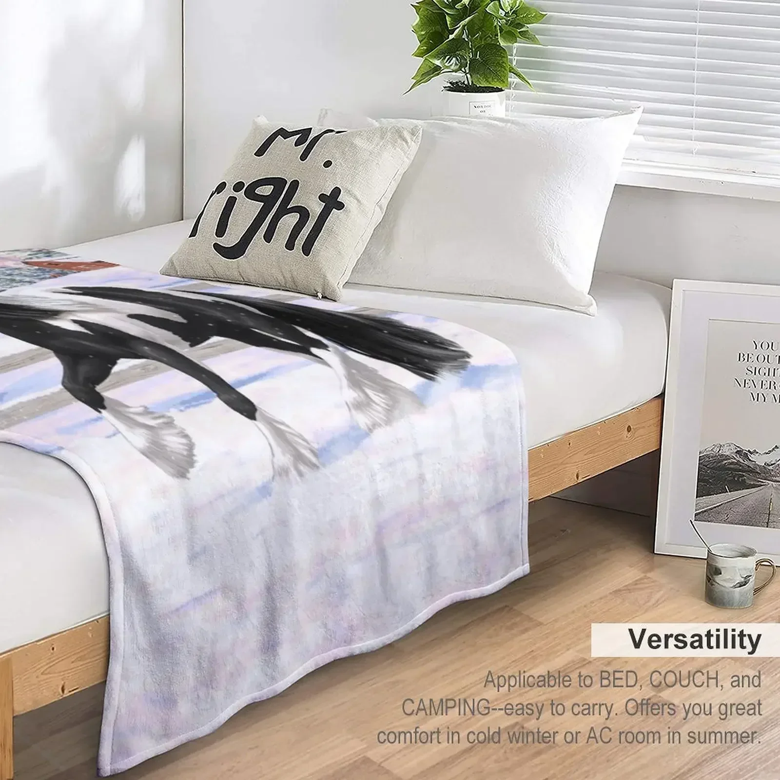 Черное пенисто-лысая Цыганская надувная лошадь в снегу одеяло Фланелевое