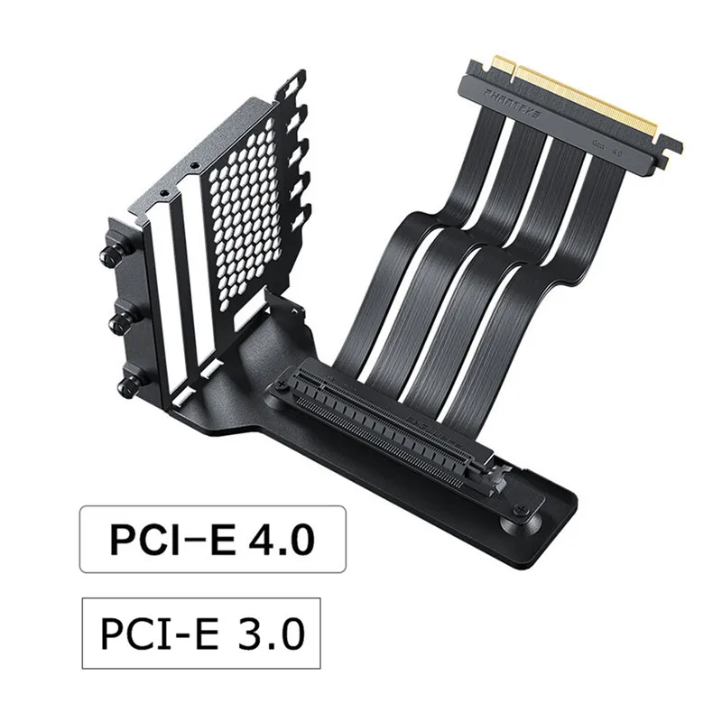 

Phanteks V-GPUKT Anti Interference Computer PCIe 4.0 x16 220mm Vertical Cable, VGA Card Bracket Suit PCIE7 Slot,PH-VGPUKT4.0_03