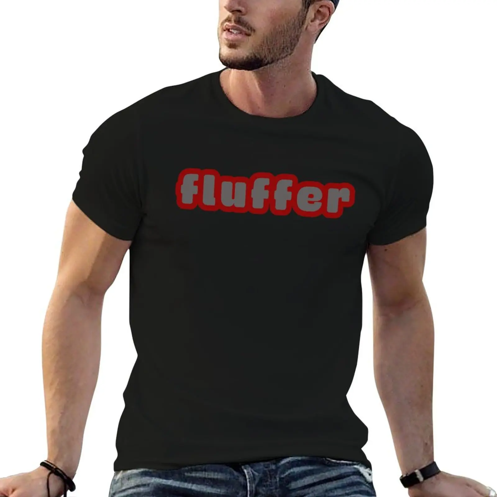 Фото Футболка FLUFFER, мужские хлопковые футболки, забавные футболки для мужчин, мужская футболка из хлопка, высококачественная футболка №1