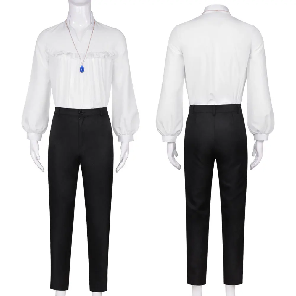 Костюм для косплея из аниме хоющий замок жакет брюки серьги ожерелье костюм и