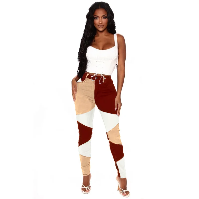 New Women's Jeans Stretch Skinny Khaki Black Denim Jean Sexy Mom Female Woman Elastic Office Fashion Trendy Streetwear Slim Fit