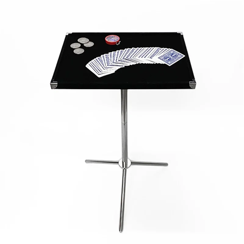 Tray Magician Table (Silver Decoration) Magic Tricks Stage Close Up Illusions Gimmick Props Accessories Easy to Carry Storage