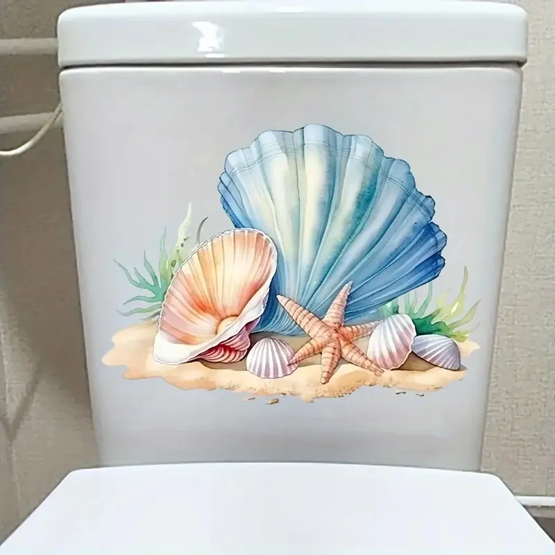 Синие водостойкие наклейки для унитаза