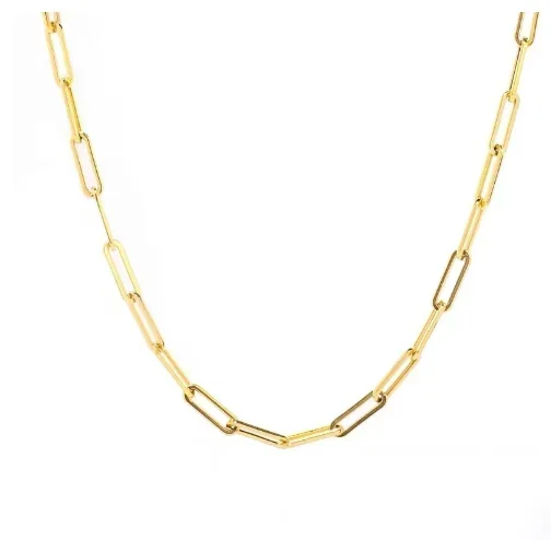 Ожерелье из настоящего золота 100% пробы ожерелье 18-каратного с цепочкой для