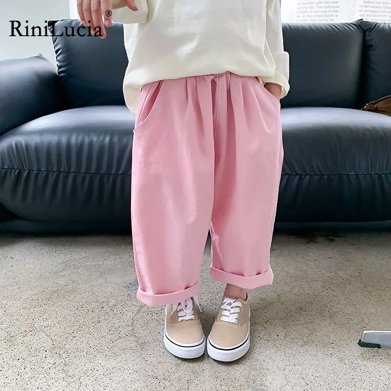 

Kids Baby Pants for Girls Spring Summer Solid Straight Loose Toddler Trousers Vestido Infantil Clothing for Children