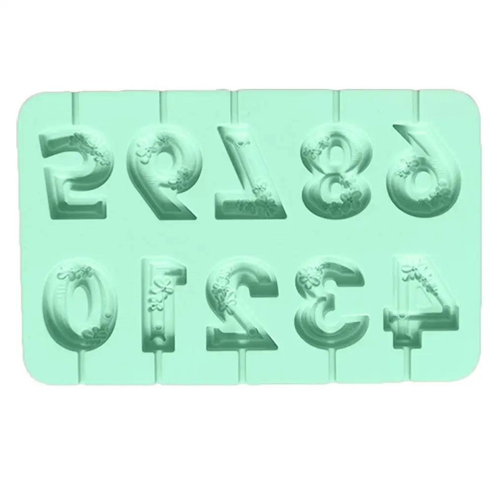 0-9 цифр 3D силиконовая форма DIY ручная конфеты шоколадный кекс Топпер инструмент для украшения выпускного праздника вечерние поставки веер касса цифр 0 9