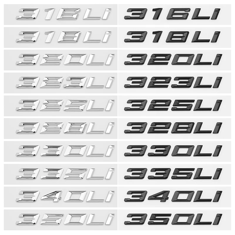 

3D brand-new ABS automobile logo decorative sticker is suitable for BMW 3 Series and 5 Series 316i/d/li-545i/d/li