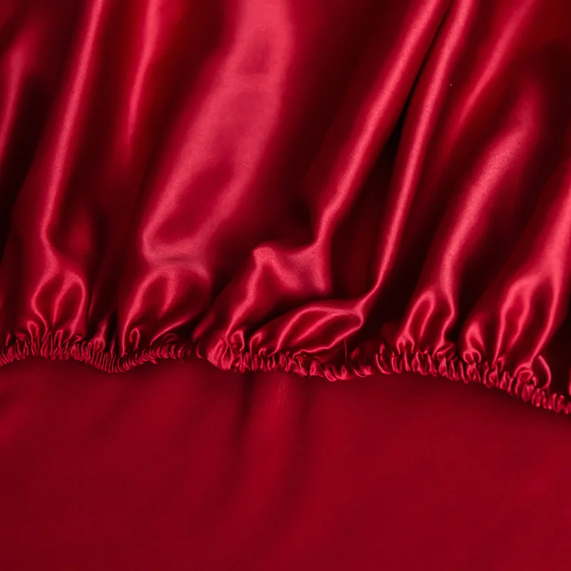 Шелковая атласная простыня высококачественный наматрасник с вышивкой на