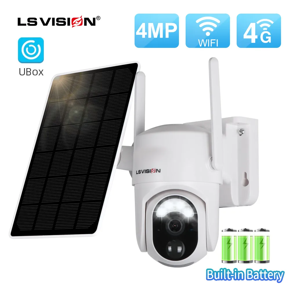 

IP-камера LS VISION, 5 Вт, 4G, 4 МП, UHD, Wi-Fi, с датчиком присутствия