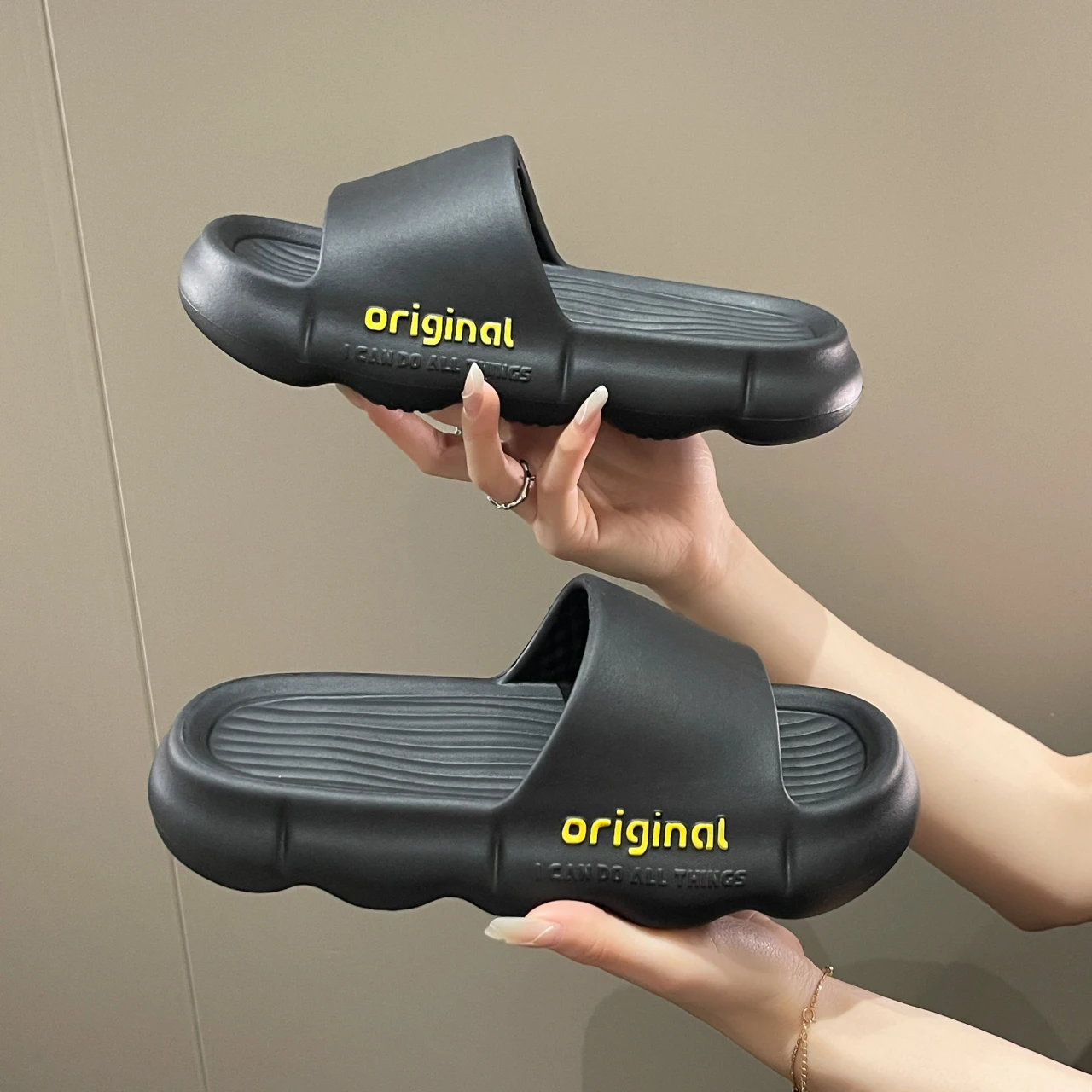 

Summer Women Indoor Slippers Flat Shoes Indoor Flip Flops Female Bathroom Home Flip Flop Platform Men Slippers Plus Size 36~45