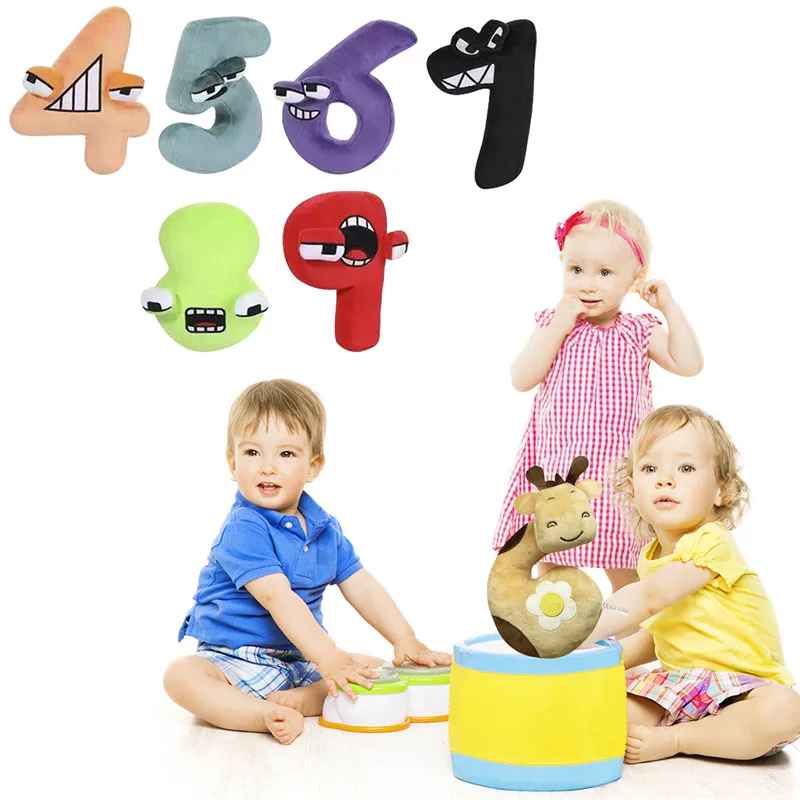 

Плюшевые игрушки в виде букв алфавита, 0-9