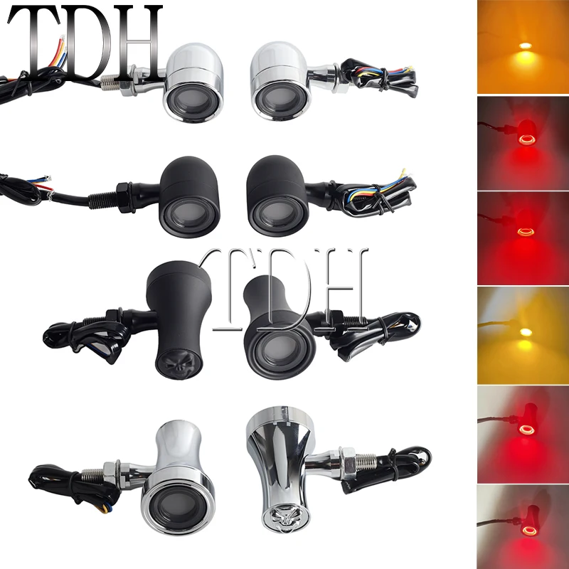 

Универсальный мотоциклетный 10-миллиметровый Мини светодиодный сигнал поворота, тормозной сигнал, лампа для бега для Harley Sportster XL 1200 Touring Dyna Softail Honda