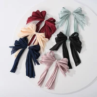 new trend bow ribbon hairpin female cute korean version ins wind top clip spring clip hair accessories hairpin wholesale