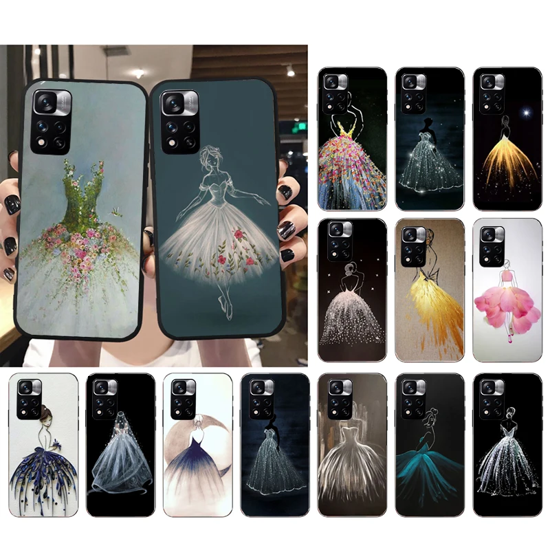 

Phone Case For Xiaomi Redmi Note 11 11S 11T Pro 10 9Pro Note9S 10S Redmi 10 9 10C 9C 9A 9T Wedding Dress Girl Case