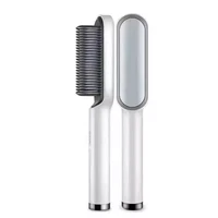 professional brush hair straightener ceramic electric straightening beard brush fast heating curler straightener comb styler