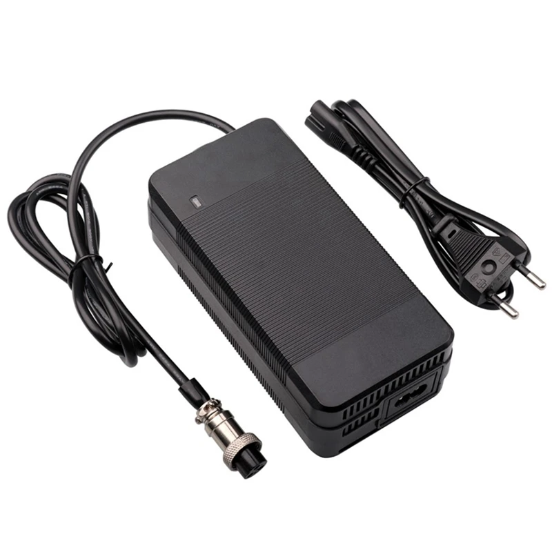 

Зарядное устройство для электрического скутера, 42 В, 3 А, разъем 3P GX16, зарядное устройство для литиевых аккумуляторов 36 В, европейская вилка