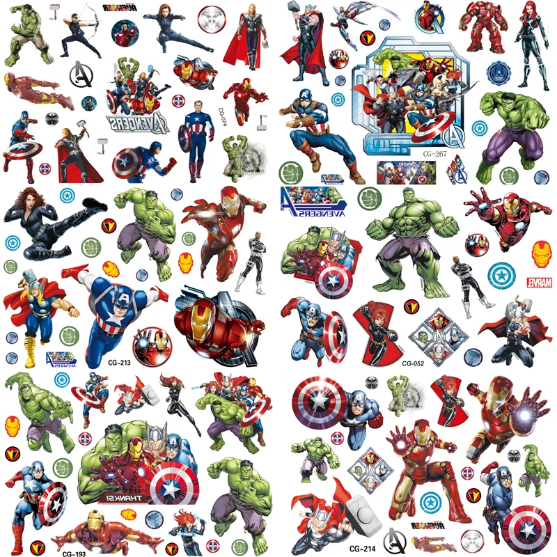 Детские одноразовые наклейки-тату Супергерои Человек-паук |