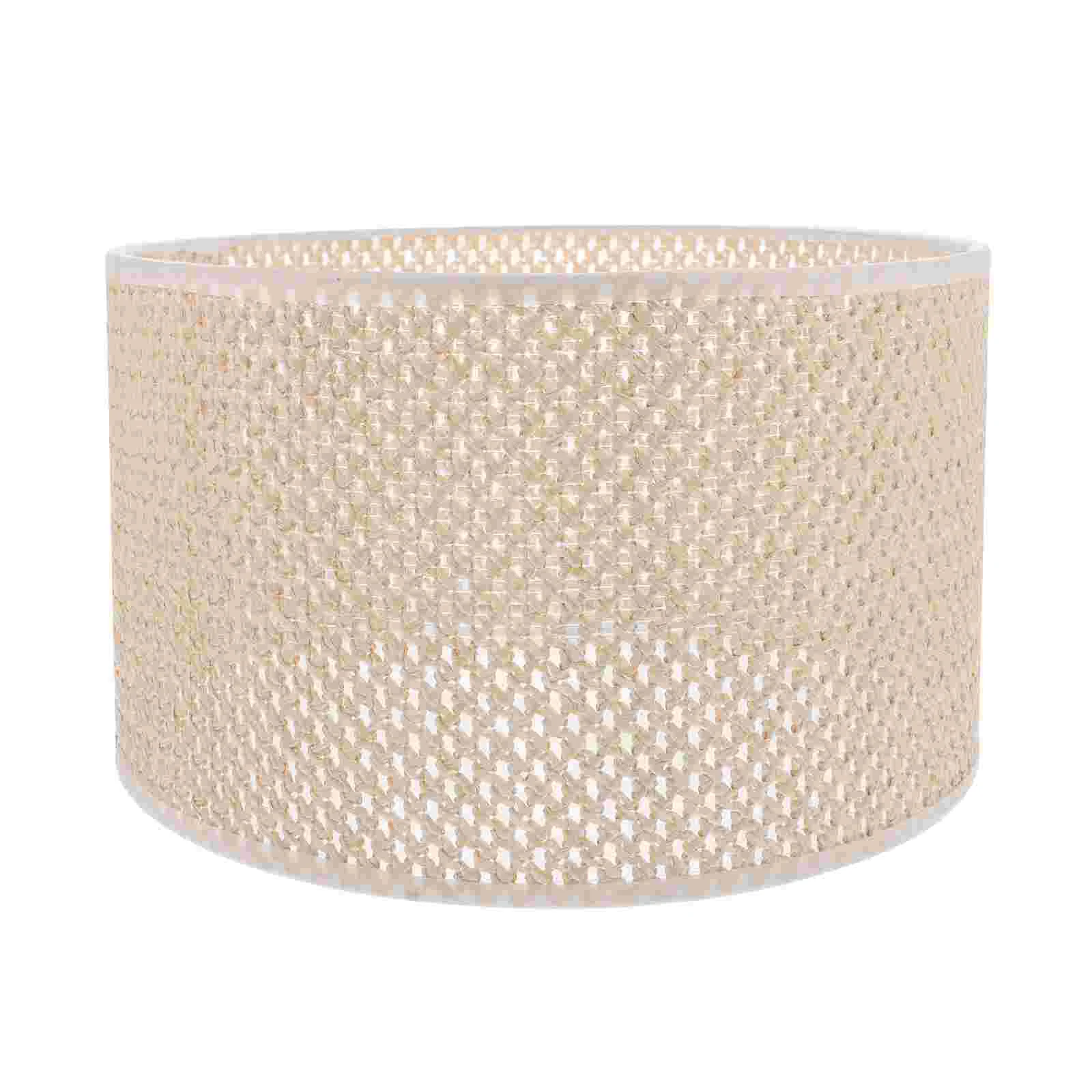 

E27 Woven Lampshade Simulated Rattan Weaving Ornament Vintage Table Lamp Simple Household Fake Accessory Imitation Pendant