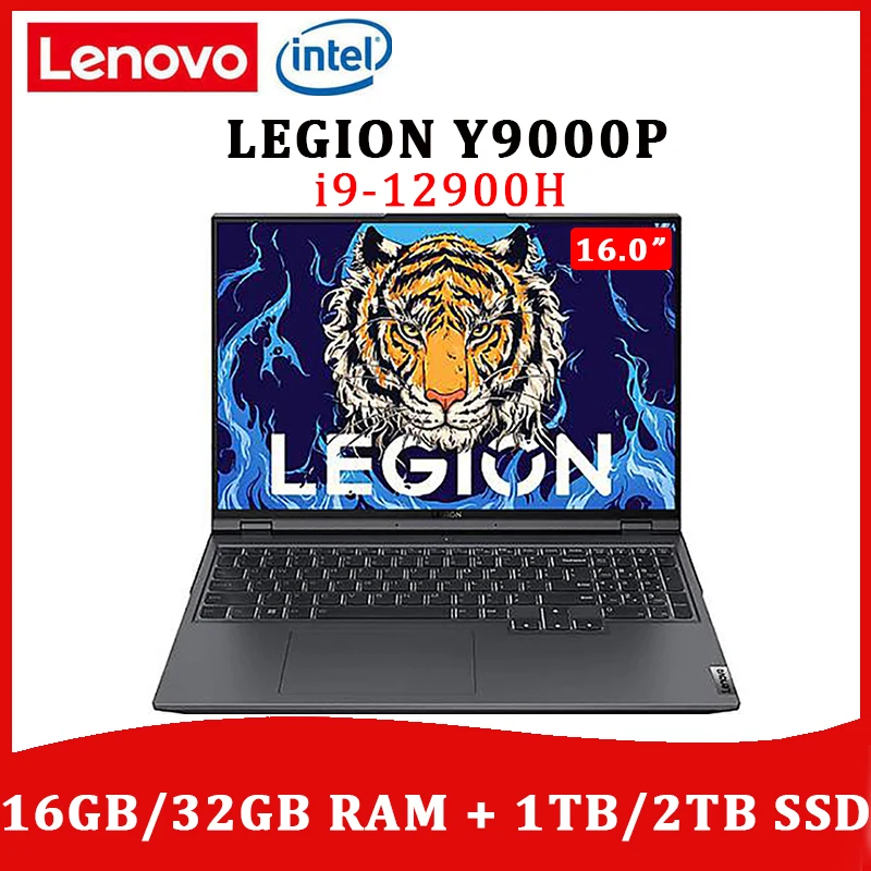 Lenovo Laptop Legion Y9000P Gaming 12th Intel Core i9-12900H Windows 11 16-inch 32GB RAM 1TB SSD RTX 3070Ti 165Hz Notebook