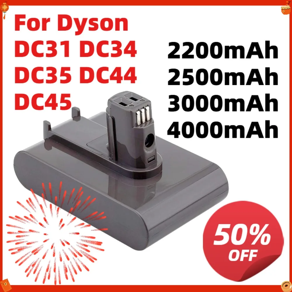 Фото Сменная батарея для пылесосов Dyson DC31, DC34, DC35, DC44, DC45, 21.6В, 2.0А, 3.0А, 2200мАч, 2500мАч, 3000мАч, 4000мАч, аксессуары для пылесосов №1