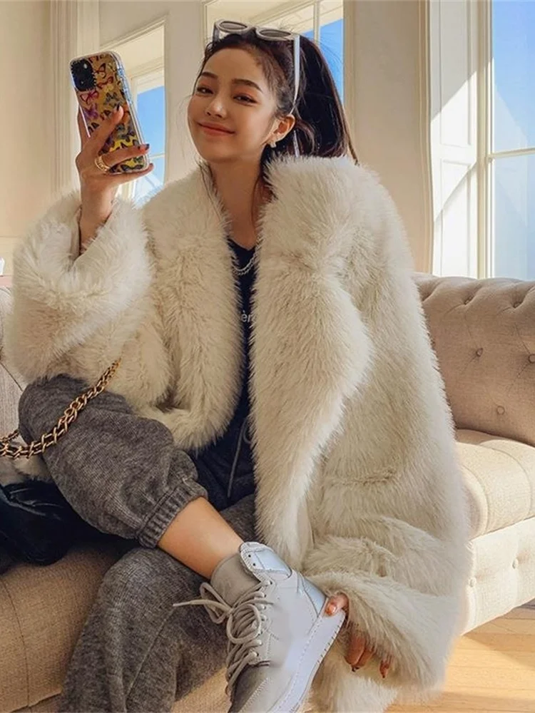 Новая женская зимняя одежда womtecha пальто из искусственного меха куртка Большие