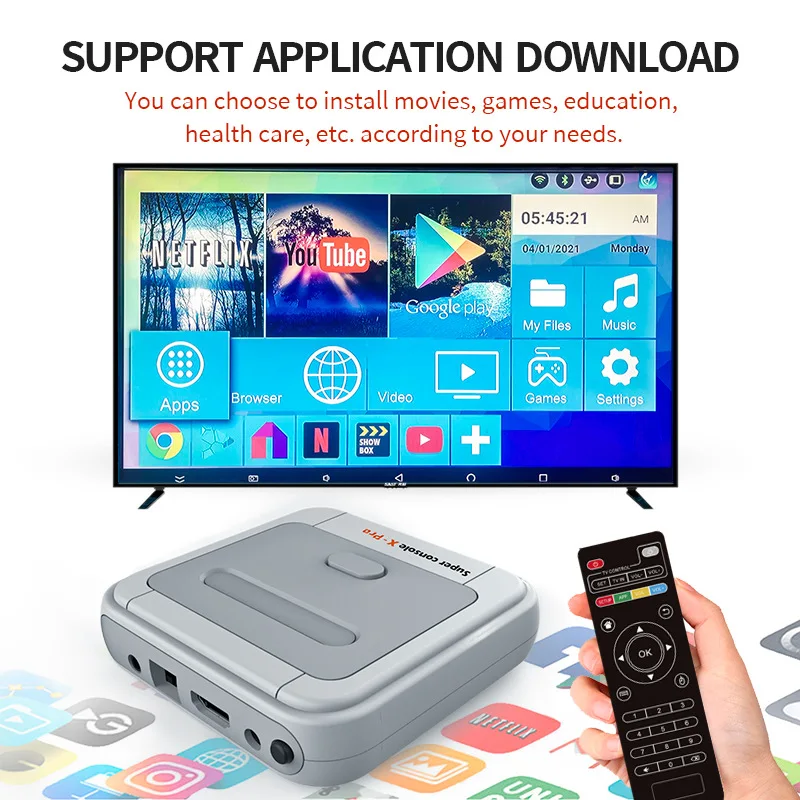 

Super Console X Pro S905X WiFi 4K HDMI-Compatible 50+ Emulator 50000+ Games Retro TV Box Video Game Player For PSP/PS1/N64