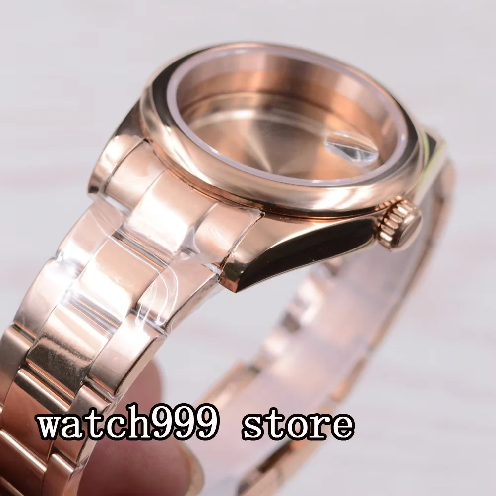 Корпус для часов из розового золота 36 мм/40 мм подходит NH34 NH35 NH36 PT5000 ETA2824 2836 Miyota 8205