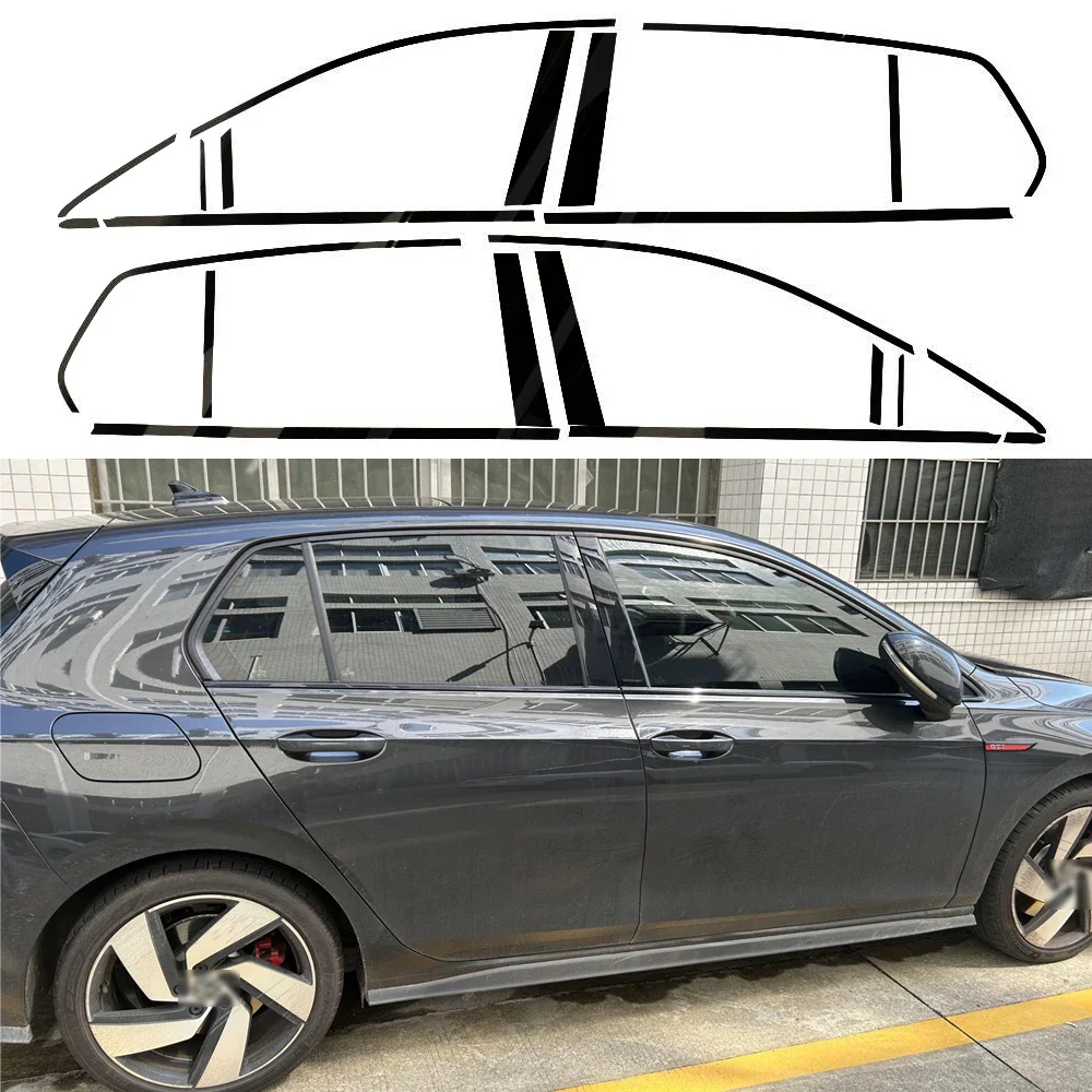 Для Volkswagen Golf 8 2021-2023 хэтчбек окно хромированные удаленные затемняющие стойки ABC