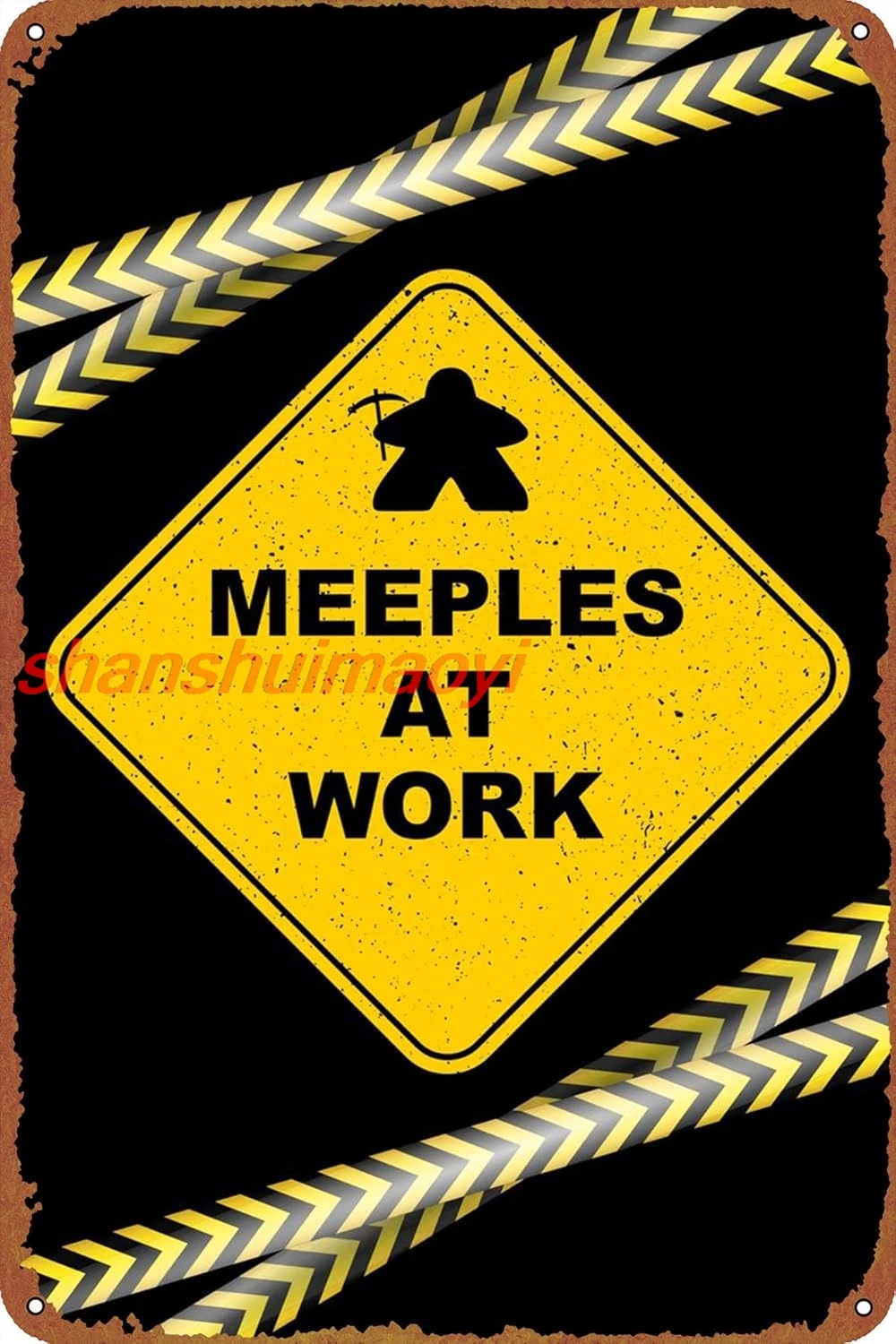 Металлическая табличка Meeple at work KMN