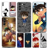 phone case for samsung s9 s10 4g s10e s20 s21 plus ultra fe 5g m51 m31 m21 tpu case bandai anime detective conan