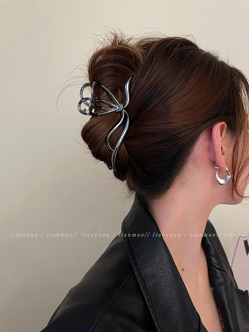 Ins Холодный ветер Бабочка Заколка для волос из металлического сплава Женская