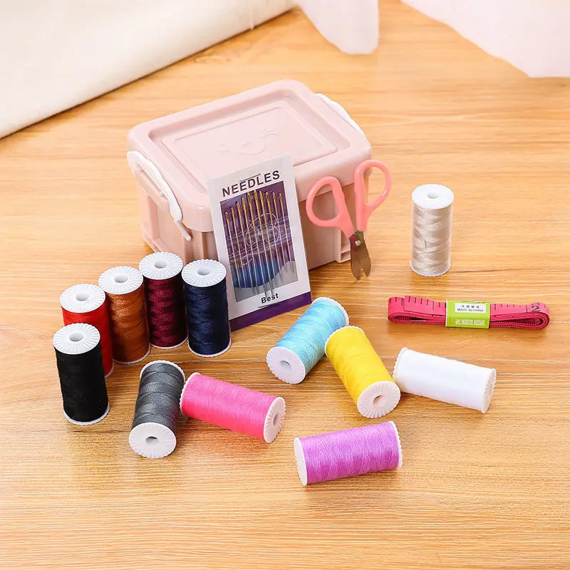 

Multifunctional household round needle and thread box set needle and thread storage bag student small needle and thread box