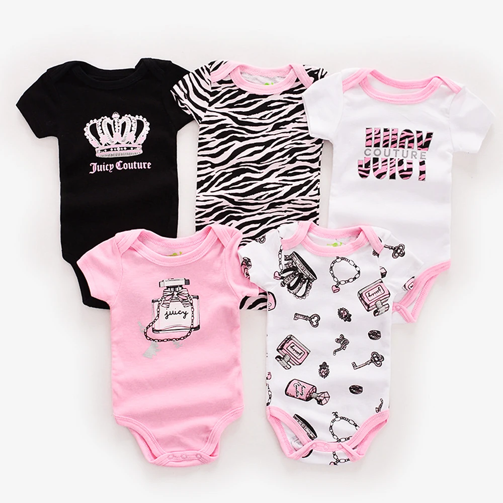 Promotion Baby Girls Boy Bodysuits 3-Pack Set Short Sleeve Clothes for 3-24M Newborn Bebe Toddlers Summer Cotton Rompers Onesies