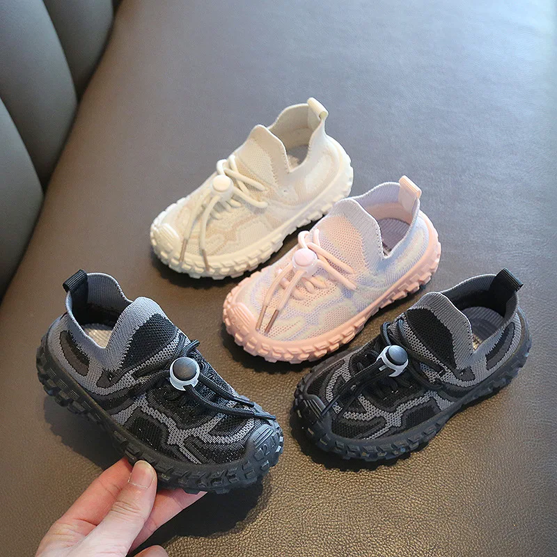 

Сетчатые кроссовки для маленьких девочек, удобная уличная прогулочная обувь, спортивная тканая повседневная обувь для мальчиков, кроссовки на массивной подошве, детская обувь G01022, 2023