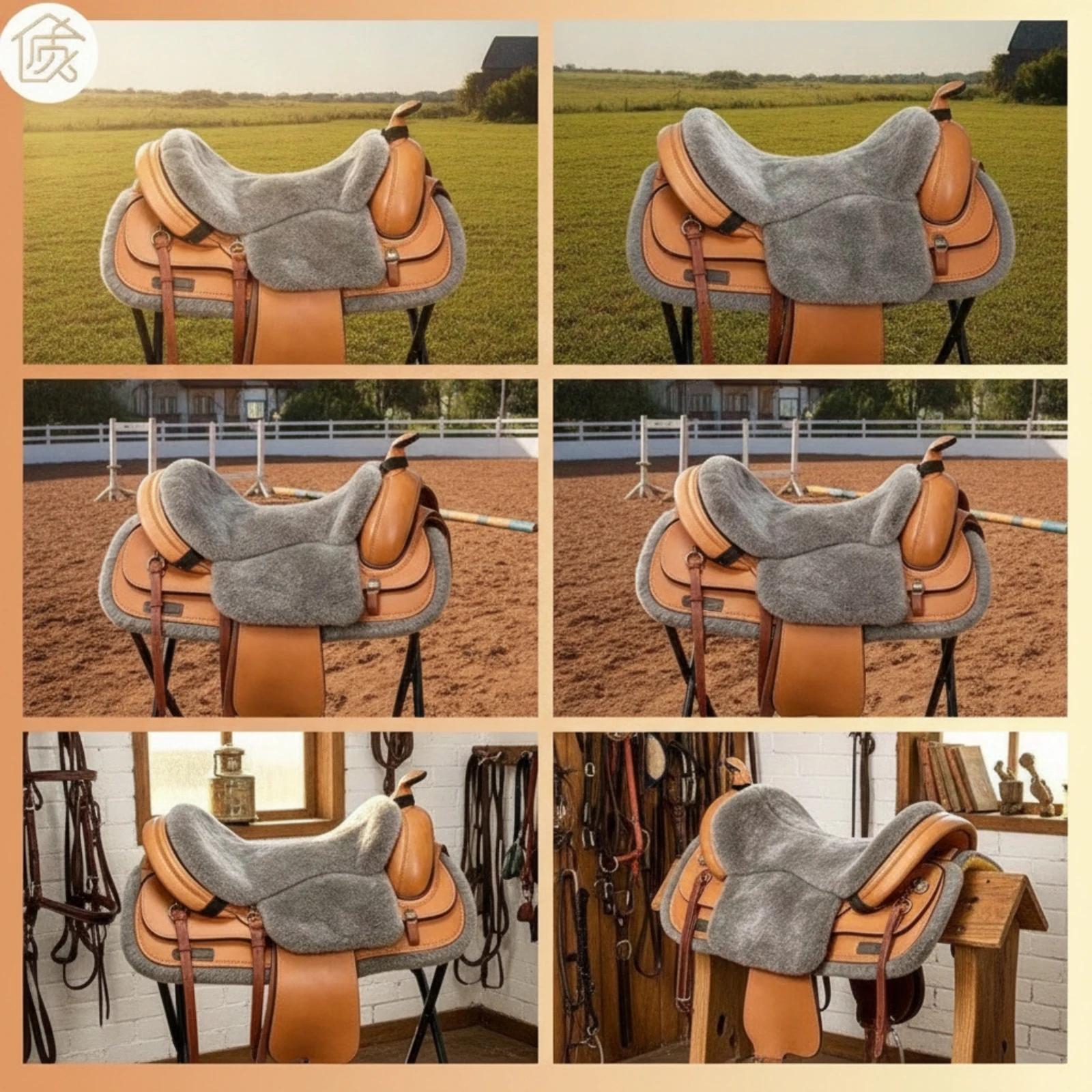 Фото Флисовая подкладка для седла Western Saddle Pad: легкая, с амортизацией, для всадников, для верховой езды и прогулок. №3