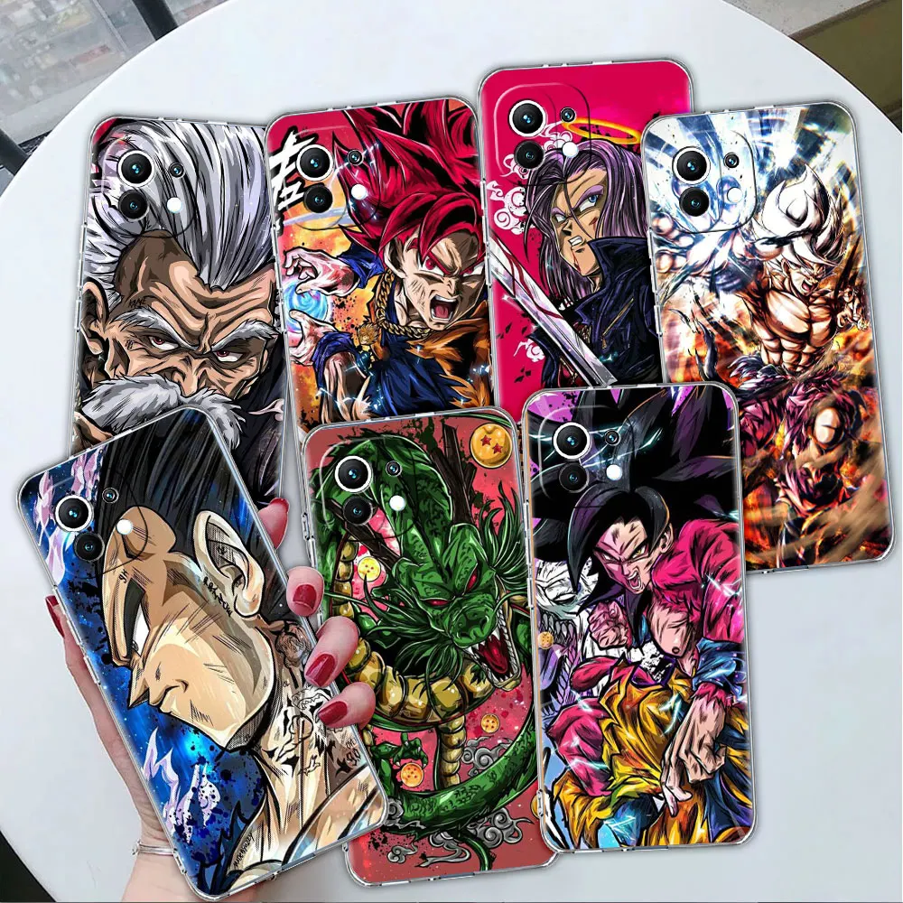 

Case For Xiaomi Poco X3 NFC 11T Pro 11 Lite 10T 12 9T 13 X5 X4 F3 M5 M3 F1 12T Clear Silicone Phone Cover Cool Anime Dragon Ball