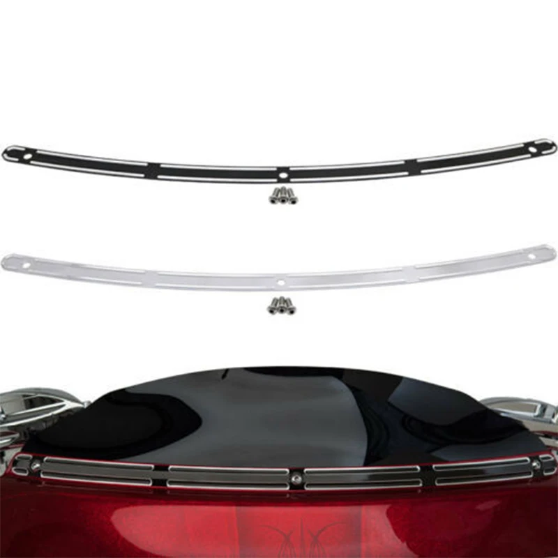 

Motorcycle Windshield Windscreen Trim CNC Black For Harley Touring 1996 2014-2019 Electra Glide Street Glide FLHX FLHTC