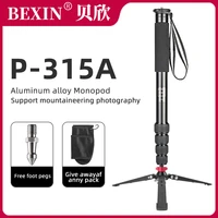 bexin p315a professional aluminum alloy portable travel monopod bracket can stand for digital dslr camera