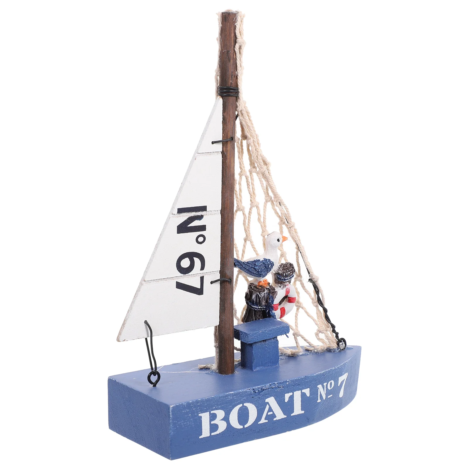 

Sailboat Model Boat Wooden Sailing Decor Ornament Nautical Ship Beach Wood Figurine Miniature Wall Netmediterranean Crafts