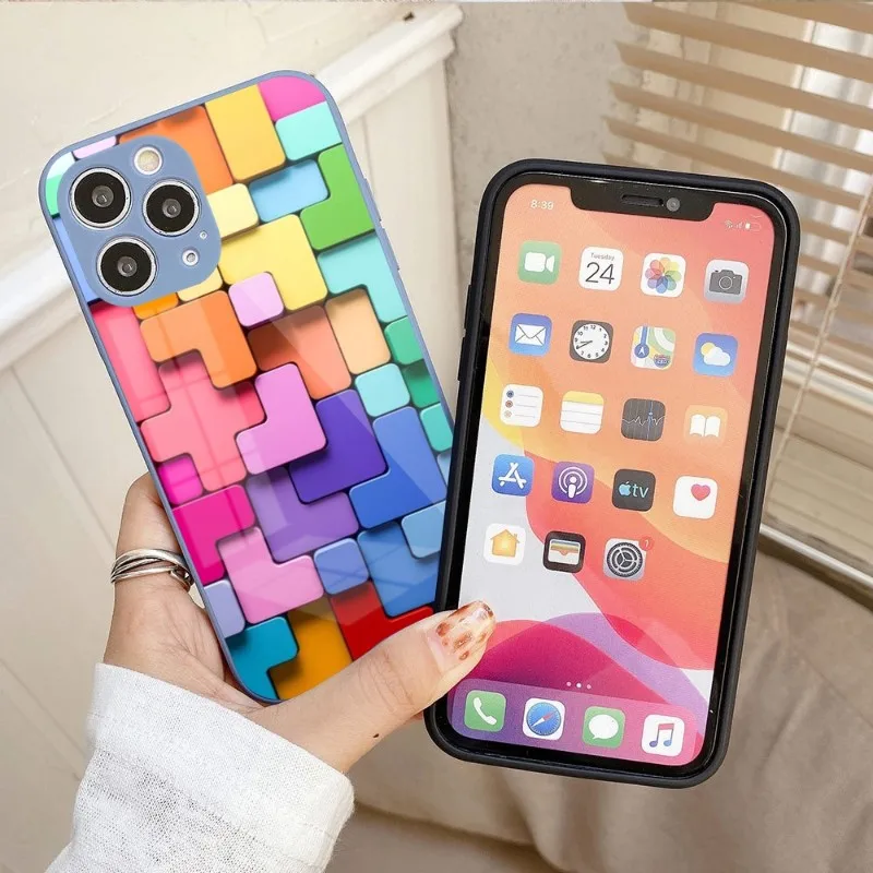 

Чехол для телефона с 3d-изображением зданий для IPhone 14, 13, 12, 11 Pro Max, X, XR, XS, 8, 7 Plus, чехол для телефона из жидкого стекла