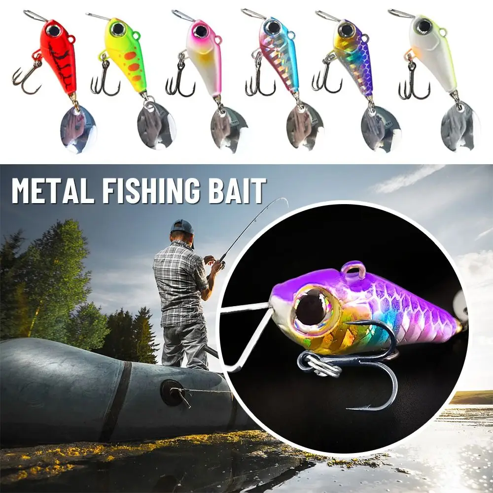 

2pcs New Arrival Metal Mini VIB With Spoon Fishing Lure 15g Fishing Tackle Pin Crankbait Vibration Spinner Sinking Bait