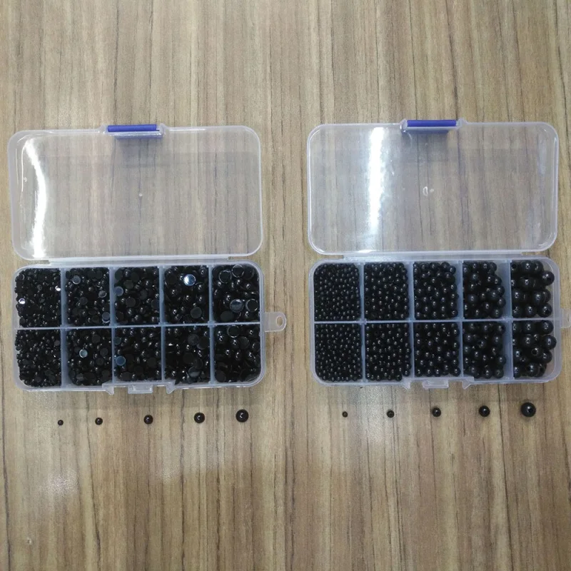 

1Box Mixed Size Black Plastic Safety Eyes Flat For Bear Doll Animal Eye Accessories DIY Crafts Children Kids Toys Decoration