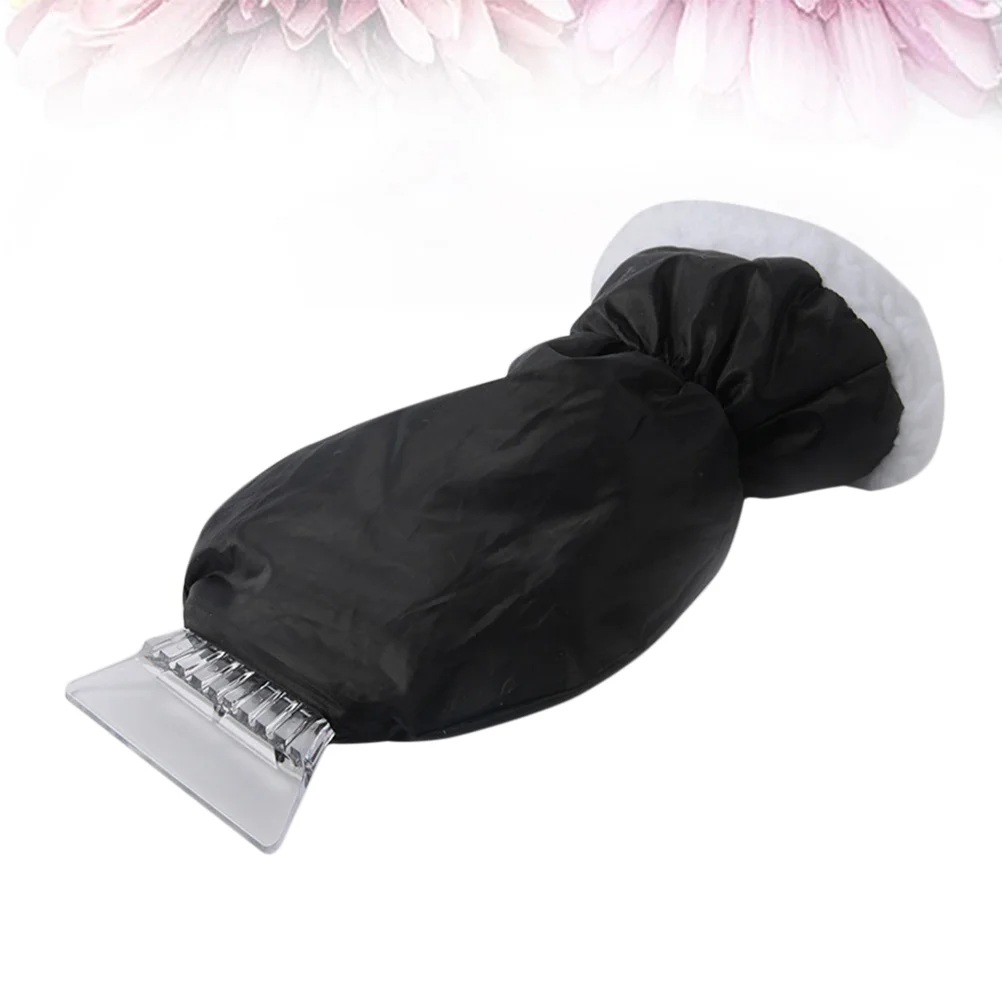 

1 Pc Car Snow Scraper Handheld Keep Warm Snow Removal Glove for Window Cleaning