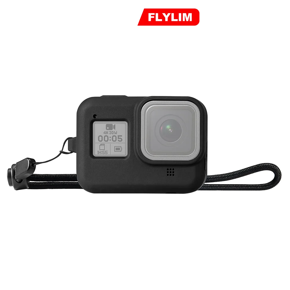 

PULUZ Silicone Protective Cover with Wrist Strap for HERO8 Black