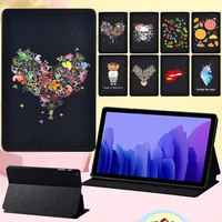 protective shell for samsung galaxy tab a7 10 4 2020 t500 t505 leather color cartoon theme tablet cover case free stylus