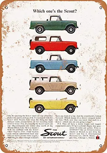 

Metal Sign - 1964 International Scout Lineup - Vintage Look Wall Decor for Cafe beer Bar Decoration Crafts