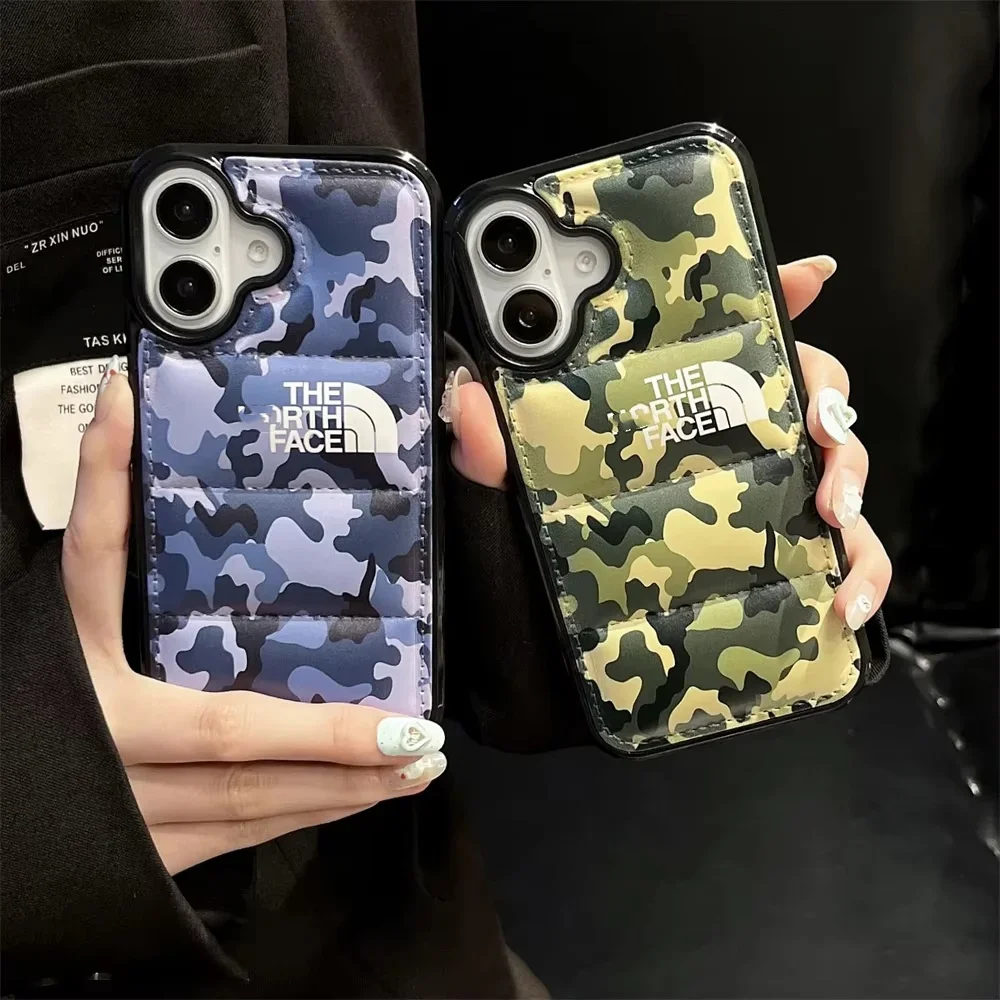 Модный пуховик-пуховик для iPhone 16 15 14 13 12 11 Pro X XR XS Max 7 8 Plus SE мягкий силиконовый